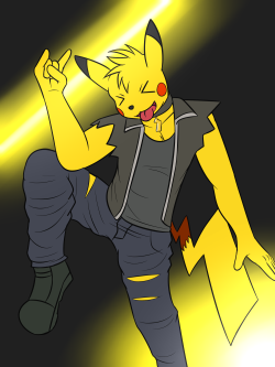 Anthro Rocker Pikachu