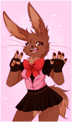 playbunny:  i had this wip in my files for months and i finally just finished coloring it  new and improved cabbit harumi with her new color scheme :33c 