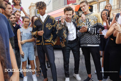 hommedlx:  deluxenews //   Dolce &amp; Gabbana‘s Spring/Summer 2019 menswear advertisement featuring Adam Senn, Evandro Soldati, Mariano Di Vaio, Cameron Dallas, Kailand Morris, Brandon Thomas Lee, and Rafferty Law among others.   