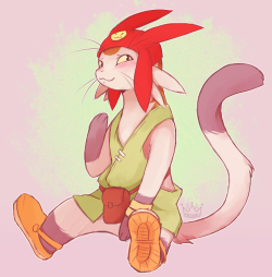 princessharumi:  a fun commission for anothermatthew of Meow from Space Dandy, i always wanted to draw him c: