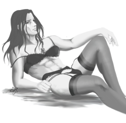 pookys-art:  for little-lenz who suggested  MInk in lingerieSorry this took so long, RL got in the way… :/ 