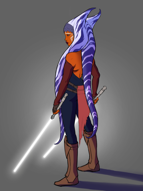 twofoxes:Ahsoka Tano wip.. idk I just want her to have mile long lekku as an adult 