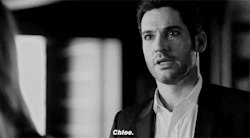 bisexualcooper:  2x13 | 2x18 - lucifer + saying chloe’s name with visible tears in his eyes 