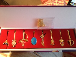 silvermoon424:  My amazing new necklace set came today! First of all, you can buy it for only ย.59 on eBay! You get eight different pendants with a chain so you can swap and try out different necklaces. It’s basically eight necklaces for under ฤ.