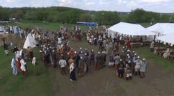 brunhiddensmusings: kineticpenguin:  tenthcorner:  supapoopa:  peterfromtexas:    Reenactor throws a spear at a drone    What a time to be alive.  “The medieval warrior, realizing the consequences of his impulsive act, immediately approached the owner
