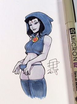 callmepo: Raven as a shawtie in a hoodie.  You can help support the creation of these tiny doodles by buying me a coffee. ^_^ KO-FI / TWITTER  &lt; |D’‘‘‘