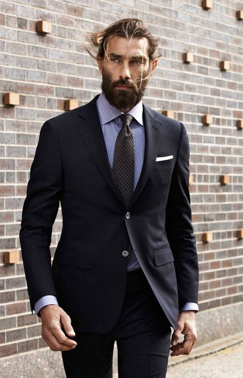 Bearded men in suits