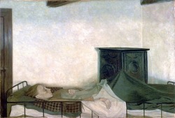 Ejnar Nielsen (Copenhagen 1872 - Hellerup 1956); The sick girl, 1896; oil on canvas