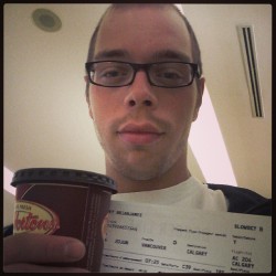 Tim Hortons at YVR. The only location that a double double tastes like a triple triple. #tiredasfuck #yvr