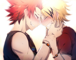 ipxakachi: Either heatstroke or Kirishima were going to end him, but he had survived countless years with Kirishima. And now he was going to survive countless more because together, they shined as brightly as the sun. Based on @redriot’s fanfic  