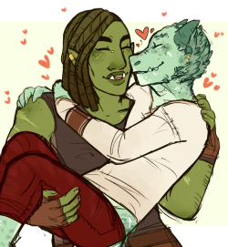 chibwe:I drew the cute gfs from the adventure zone for valentines day :’)
