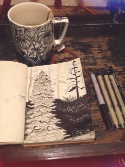 jah-feel:  Sketching some memories from my hikes here in Oregon. 