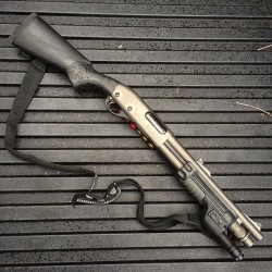 gunfanatics:  @BoreSightSolutions Because 12 gauge, that’s why.  One of my personal builds: 14&quot; Remington 870 with Surefire fore-end, full Vang Comp Systems menu, Trijicon rifle sights, Viking Tactics sling, and sniper grey/graphite black Cerakote.
