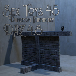 More for your dungeon scenes by RumenD!	The product contains one high-poly model which represent real-life object. 	All of the dimensions correspond to the real-life objects. Contents: 	 	1  Dungeon Furniture 10 	2  Pose for G3F  Sex Toys 45 - Dungeon