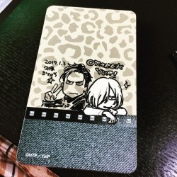 otabek-yuri:  Kubo-sensei doodled Otabek and Yurio together on her Yurio theme battery pack!!