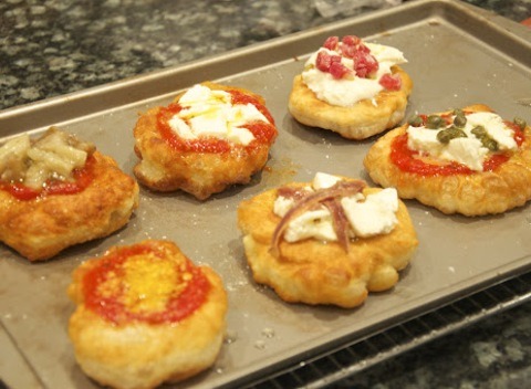 Pizzette fritte Fried Pizza Rounds