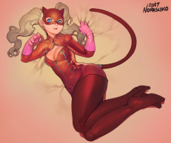 norasuko-safe: Finished version of that Ann Takamaki sketch I did a couple weeks ago. I hope you guys like it! Drawing process on my YouTube! ;)   Patreon / Twitter / Pixiv 