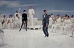 Jerry Lewis and Sylvia Lewis with Harry James and His Band in the film &ldquo;The Ladies&rsquo; Man&rdquo; (1961)