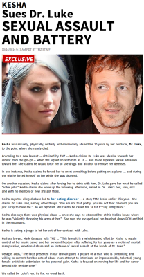 imnotjailbait:  imnotjailbait:  imnotjailbait:  Still don’t believe how much of a piece of shit monster Dr. Luke is? #FreeKeshaLuke #StayStrongKesha   Don’t ignore this. Realize what a monster Dr. Luke is.  Some of the lovely things Dr. Luke has said