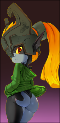 meaconscientia: Midna butt phone wallpaper from a Patreon vote. [Raw version][Full res]  ;9