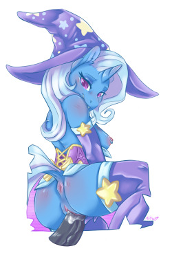 mlpfwb:    commission for Mike.   Trixie will now perform her next trick~   &lt; |D’‘‘‘