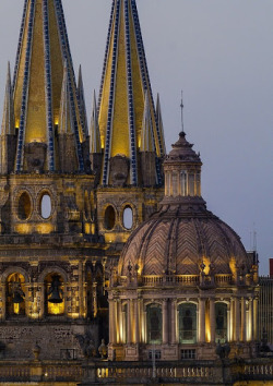 renamonkalou:  Cathedral of Guadalajara at dusk (HDR)  Guadalajara ~ Jalisco State ~Mexico