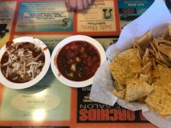 Bean dip, salsa and chips. #classic  (at The New Mecca Cafe)