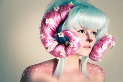 crystal-doll:  berndor:  kenziedig:  twinzik:  Hee-Hee’s Round 6 Iron Wig Entry (Arda Wigs)FANTASIATheme: Mythical FaunModel: HopieWig/Concept: Hee-HeeMaterials: 1x Jareth (Powder Blue) and 1x Long Wefts (Baby Pink)Photos: Lane Marie PhotographyMUA: