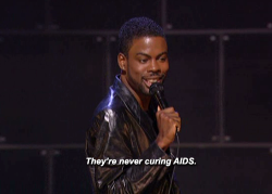 2damnfeisty:  materiajunkie:  &ldquo;Curing AIDS? Shit, that’s like Cadillac making a car that lasts for 50 years. And you know they can do it, but they ain’t going to do nothing that fucking dumb. Shit, they got metal on the Space Shuttle that can