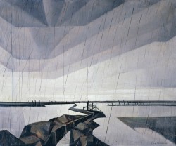 artmastered:  Christopher Nevinson, Flooded Trench on the Yser, 1916 