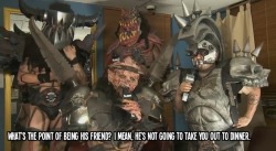 murdercitymads:  Love advice from GWAR!  And it works for women as well. If she ain&rsquo;t giving you sex, she ain&rsquo;t worth buying stuff for. She&rsquo;s done. Finished.