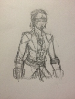 A quick sketch of James the Kidd from assassins creed 4.   I&rsquo;ll redo this in photoshop at some point.