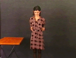 violentwavesofemotion:  Adorable Audrey Tautou right after finishing her screen test for Le fabuleux destin d’Amélie Poulain dir. Jean-Pierre Jeunet, 2001. 