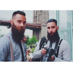 theuntolddeath:  #tbt @powerofthewolf and I shooting with the talented @bre_photography90 in #Brooklyn  #nyc  #beardedbrothers #wolfpack #beardos #beardlifedotcom  #attire #clothing #summer #beard #berads #beardtime #beardgrowth #beardbros #beardlife