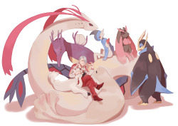 syruubi: Pokemon AU? Pokemon AU. I guess it would take place in pokemon contests but with added ice skating???? Headcanons under the cut Keep reading 