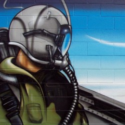 Some details from a Top Gun inspired wall I painted back in 08. Time flies when you’re having fun #vanstheomega
