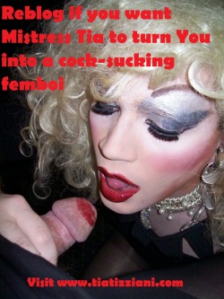 sissycuckcumdump:  tiatransformsbottoms:  This is Sissy Dolly I transformed. How do you like her lipstick on my cock? Kiss, Tia Tizzianni www.birchplace.xxx/tvbunni  O god yes I do. Its all I ever think of and want to be 