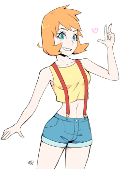milkayart:  hgss misty in the anime outfit!