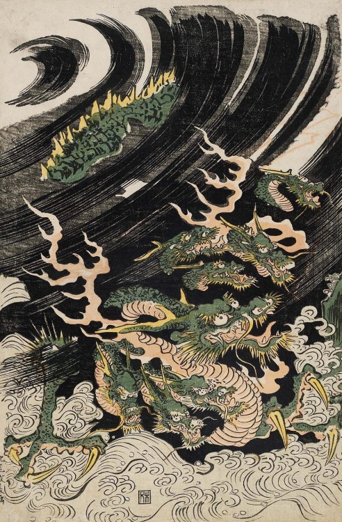 the-evil-clergyman:Eight-Headed Dragon by Kitao Masayoshi (1809)