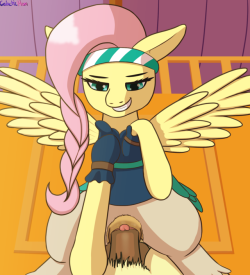 Pirate Fluttershy is more dominant than regular Fluttershy!Wanted to draw something for/based off the movie but got kind of unhappy with it part way through. Still finished it though and tried out some more cel shading which I am happy with, so swings