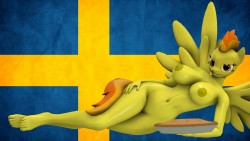 Today is the Swedish National Day, have some swedish Spitfire and her äppelpaj.