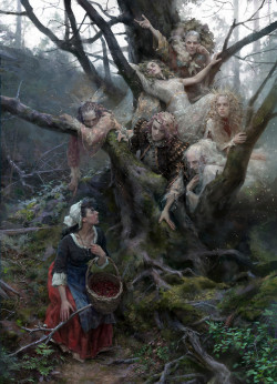 thecollectibles:  Fairy and the peasant girl (for Mythbook 3) by  Yuliya Litvinova  