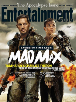 joekeatinge:  apocalypsedudes:  FIRST LOOK AT MAD MAX : FURY ROAD!!!!! Exclusive first look at Tom Hardy and Charlize Theron together in ‘Mad Max: Fury Road’ in this week’s issue of Entertainment Weekly, on sale this Friday! It hits theaters May