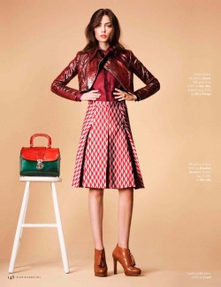 fashion-boots:  Paula Marcina @ Tatler UK, October 2012 Leather ankle boots by Coach