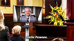 nbcparksandrec:   bradpitts-deactivated20151122: &ldquo;Bill Murray, if you’re listening, I will pay you 趚 to do one episode of my show.&rdquo; - Amy Poehler, in 2011 RIP Mayor Gunderson 