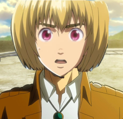 stoned-levi:  picturesofarmincrying:  Armin with Nagisa’s eyes  on erwin’s body.. 