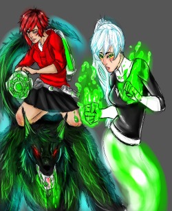 I had to draw this ok, Danny Phantom was the shit as a kid Thanks to weissrabbit, aka Angie JR for making this au. Weiss as Danny Phantom, with Ruby her dorky sidekick who has an awesome ghost wolf which I affectionally dubbed as &lsquo;Kibble&rsquo;