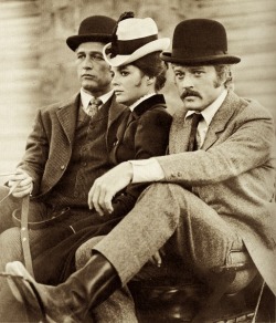 indypendent-thinking:  &ldquo;Butch Cassidy and the Sundance Kid&rdquo; (1969) Paul Newman, Katharine Ross, Robert Redford