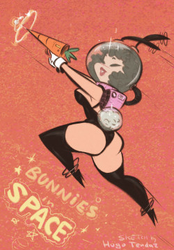 Bunny Girl&hellip; In Spaaace! - Cartoony PinUp Sketch  She&rsquo;s more then an Asstronaut! :DNewgrounds Twitter DeviantArt  Youtube Picarto Twitch