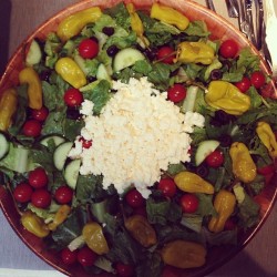 Greek villagers salad. #foodporn #jandlcatering #myjob #healthy #yummy